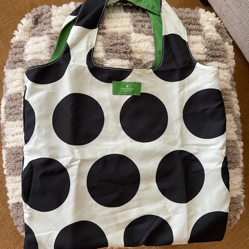 Kate Spade Black and White Polka Dot Tote Bag